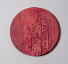 Handcrafted Crimson Bloom Plate